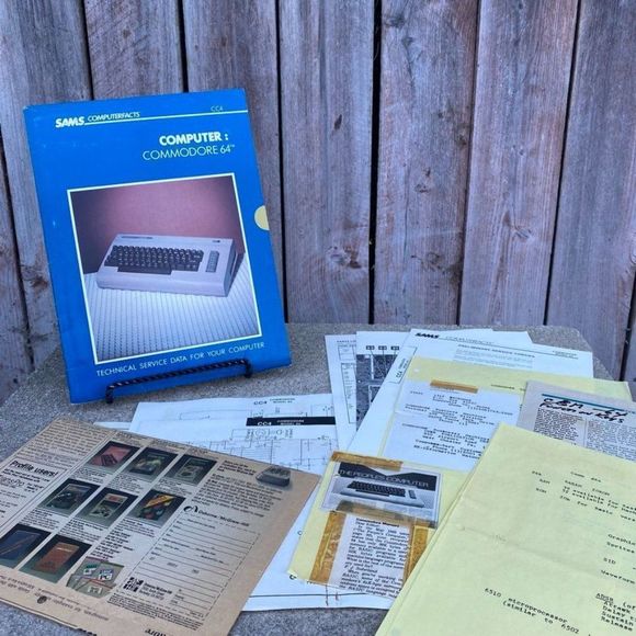 Vintage Commodore 64 Schematics 1980s Technical Service Data Computer Papers